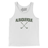 Albuquerque Golf Men/Unisex Tank Top-White-Allegiant Goods Co. Vintage Sports Apparel