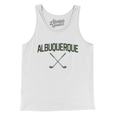 Albuquerque Golf Men/Unisex Tank Top-White-Allegiant Goods Co. Vintage Sports Apparel
