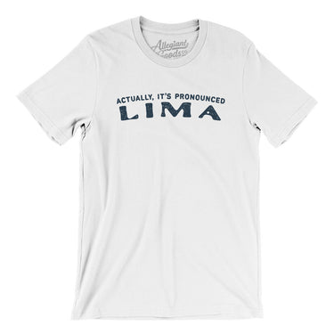 Actually It's Pronounced Lima Men/Unisex T-Shirt-White-Allegiant Goods Co. Vintage Sports Apparel