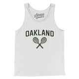 Oakland Tennis Men/Unisex Tank Top-White-Allegiant Goods Co. Vintage Sports Apparel