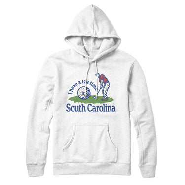 I Have A Tee Time In South Carolina Hoodie-White-Allegiant Goods Co. Vintage Sports Apparel