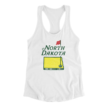 North Dakota Golf Women's Racerback Tank-Allegiant Goods Co. Vintage Sports Apparel