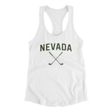Nevada Golf Women's Racerback Tank-White-Allegiant Goods Co. Vintage Sports Apparel