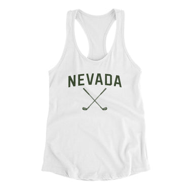 Nevada Golf Women's Racerback Tank-White-Allegiant Goods Co. Vintage Sports Apparel