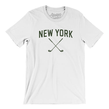 New York Golf Men/Unisex T-Shirt-White-Allegiant Goods Co. Vintage Sports Apparel