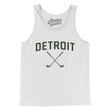 Detroit Golf Men/Unisex Tank Top-White-Allegiant Goods Co. Vintage Sports Apparel