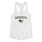 Sarasota Pickleball Women's Racerback Tank-White-Allegiant Goods Co. Vintage Sports Apparel