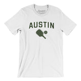 Austin Pickleball Men/Unisex T-Shirt-White-Allegiant Goods Co. Vintage Sports Apparel