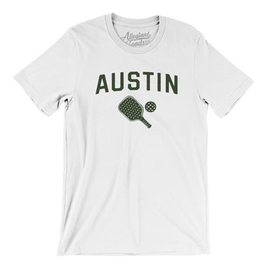 Austin Pickleball Men/Unisex T-Shirt-White-Allegiant Goods Co. Vintage Sports Apparel