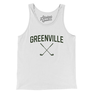 Greenville Golf Men/Unisex Tank Top-White-Allegiant Goods Co. Vintage Sports Apparel