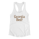 Georgia Beer Women's Racerback Tank-White-Allegiant Goods Co. Vintage Sports Apparel