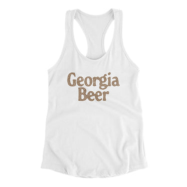 Georgia Beer Women's Racerback Tank-White-Allegiant Goods Co. Vintage Sports Apparel