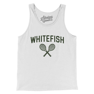 Whitefish Tennis Men/Unisex Tank Top-White-Allegiant Goods Co. Vintage Sports Apparel