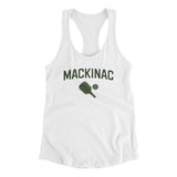 Mackinac Pickleball Women's Racerback Tank-White-Allegiant Goods Co. Vintage Sports Apparel