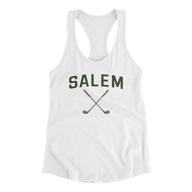 Salem Golf Women's Racerback Tank-White-Allegiant Goods Co. Vintage Sports Apparel