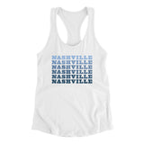 Nashville Repeat Women's Racerback Tank-White-Allegiant Goods Co. Vintage Sports Apparel