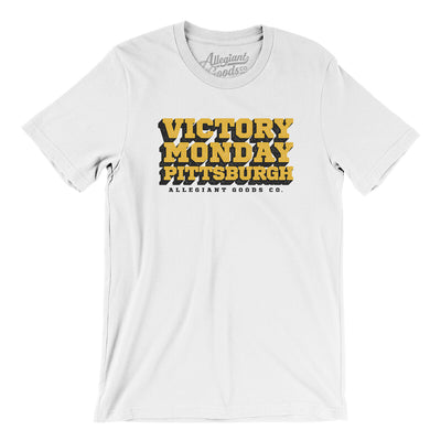 Victory Monday Pittsburgh Men/Unisex T-Shirt-White-Allegiant Goods Co. Vintage Sports Apparel