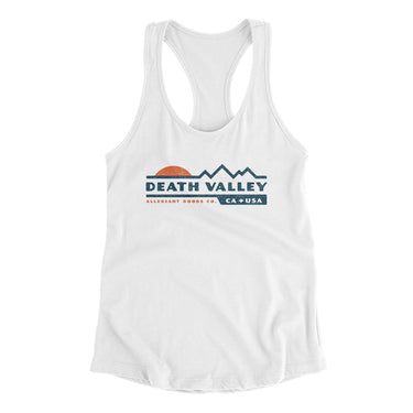 Death Valley Sunset Women's Racerback Tank-White-Allegiant Goods Co. Vintage Sports Apparel