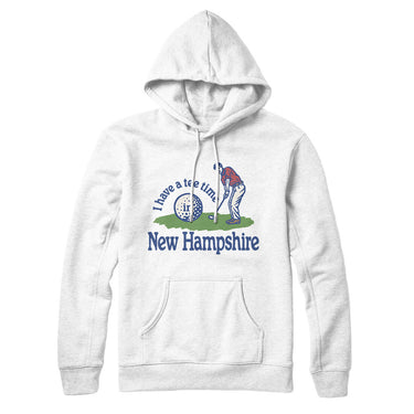 I Have A Tee Time In New Hampshire Hoodie-White-Allegiant Goods Co. Vintage Sports Apparel