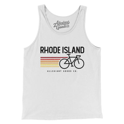 Rhode Island Cycling Men/Unisex Tank Top-White-Allegiant Goods Co. Vintage Sports Apparel
