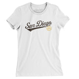 San Diego Vintage Script Women's T-Shirt-Allegiant Goods Co. Vintage Sports Apparel