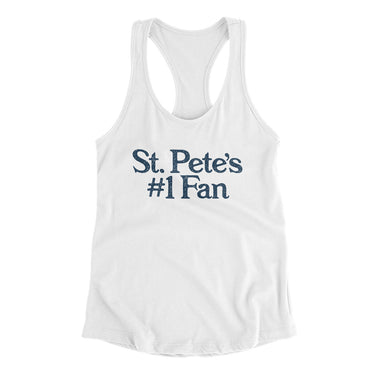 St Pete's Number 1 Fan Women's Racerback Tank-Allegiant Goods Co. Vintage Sports Apparel
