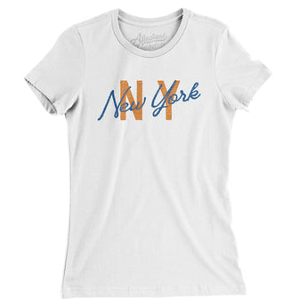 New York Ny Overprinted Women's T-Shirt-Allegiant Goods Co. Vintage Sports Apparel