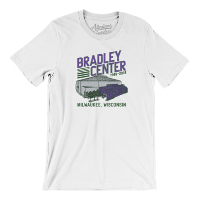 Bradley Center Men/Unisex T-Shirt-White-Allegiant Goods Co. Vintage Sports Apparel