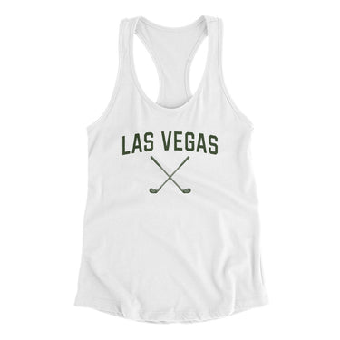 Las Vegas Golf Women's Racerback Tank-White-Allegiant Goods Co. Vintage Sports Apparel