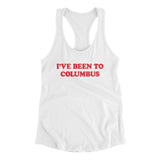 I've Been To Columbus Women's Racerback Tank-White-Allegiant Goods Co. Vintage Sports Apparel