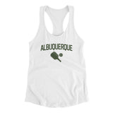 Albuquerque Pickleball Women's Racerback Tank-White-Allegiant Goods Co. Vintage Sports Apparel