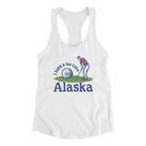 I Have A Tee Time In Alaska Women's Racerback Tank-White-Allegiant Goods Co. Vintage Sports Apparel