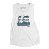 Don't Omaha My Lincoln Women's Flowey Scoopneck Muscle Tank-White-Allegiant Goods Co. Vintage Sports Apparel