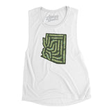 Arizona Golf Course Women's Flowey Scoopneck Muscle Tank-White-Allegiant Goods Co. Vintage Sports Apparel
