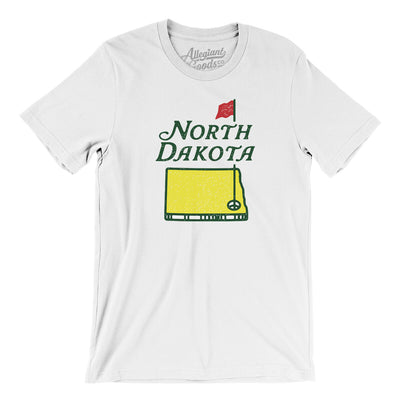 North Dakota Golf Men/Unisex T-Shirt-White-Allegiant Goods Co. Vintage Sports Apparel