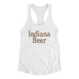 Indiana Beer Women's Racerback Tank-White-Allegiant Goods Co. Vintage Sports Apparel
