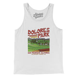 Dolores Park Men/Unisex Tank Top-White-Allegiant Goods Co. Vintage Sports Apparel
