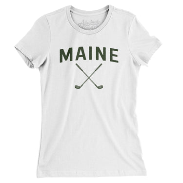 Maine Golf Women's T-Shirt-White-Allegiant Goods Co. Vintage Sports Apparel