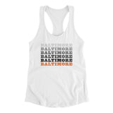 Baltimore Repeat Women's Racerback Tank-Allegiant Goods Co. Vintage Sports Apparel
