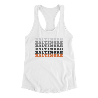Baltimore Repeat Women's Racerback Tank-Allegiant Goods Co. Vintage Sports Apparel
