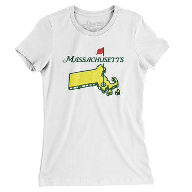Massachusetts Golf Women's T-Shirt-White-Allegiant Goods Co. Vintage Sports Apparel