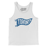 Toronto Pennant Men/Unisex Tank Top-White-Allegiant Goods Co. Vintage Sports Apparel