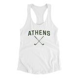 Athens Golf Women's Racerback Tank-White-Allegiant Goods Co. Vintage Sports Apparel