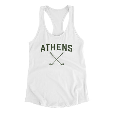 Athens Golf Women's Racerback Tank-White-Allegiant Goods Co. Vintage Sports Apparel