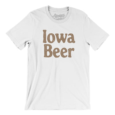 Iowa Beer Men/Unisex T-Shirt-White-Allegiant Goods Co. Vintage Sports Apparel