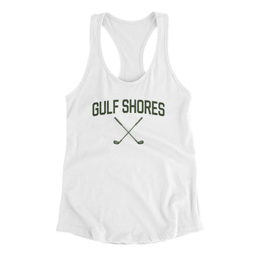 Gulf Shores Golf Women's Racerback Tank-White-Allegiant Goods Co. Vintage Sports Apparel