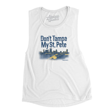 Don't Tampa My St Pete Women's Flowey Scoopneck Muscle Tank-Allegiant Goods Co. Vintage Sports Apparel