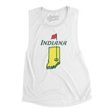 Indiana Golf Women's Flowey Scoopneck Muscle Tank-White-Allegiant Goods Co. Vintage Sports Apparel