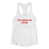 I've Been To Utah Women's Racerback Tank-White-Allegiant Goods Co. Vintage Sports Apparel