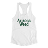 Arizona Weed Women's Racerback Tank-White-Allegiant Goods Co. Vintage Sports Apparel